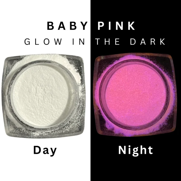 Glow in the Dark Pigment - Baby Pink